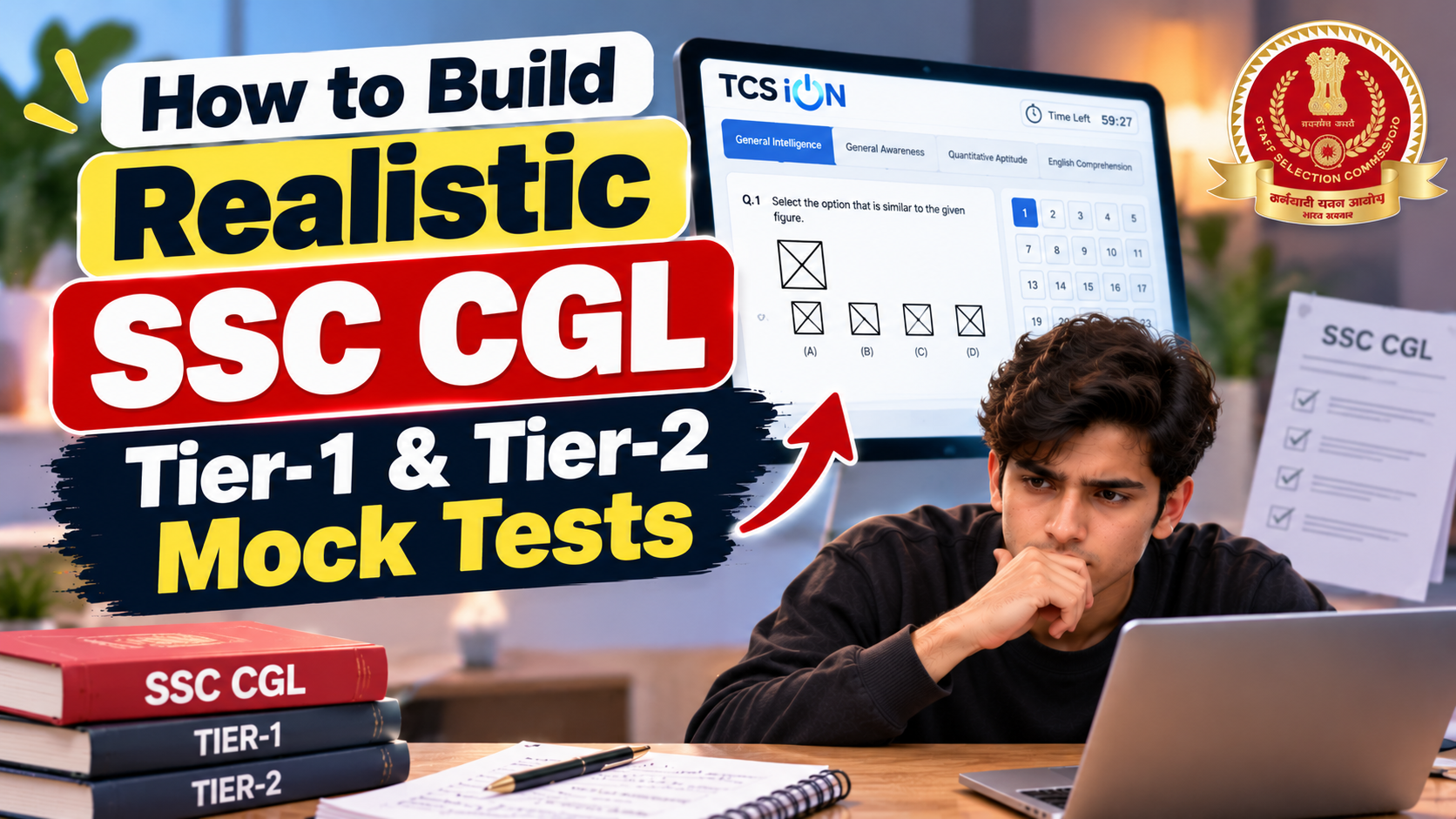 How to Build Realistic SSC CGL Tier-1 & Tier-2 Mock Tests That Mirror Actual TCS iON Pattern