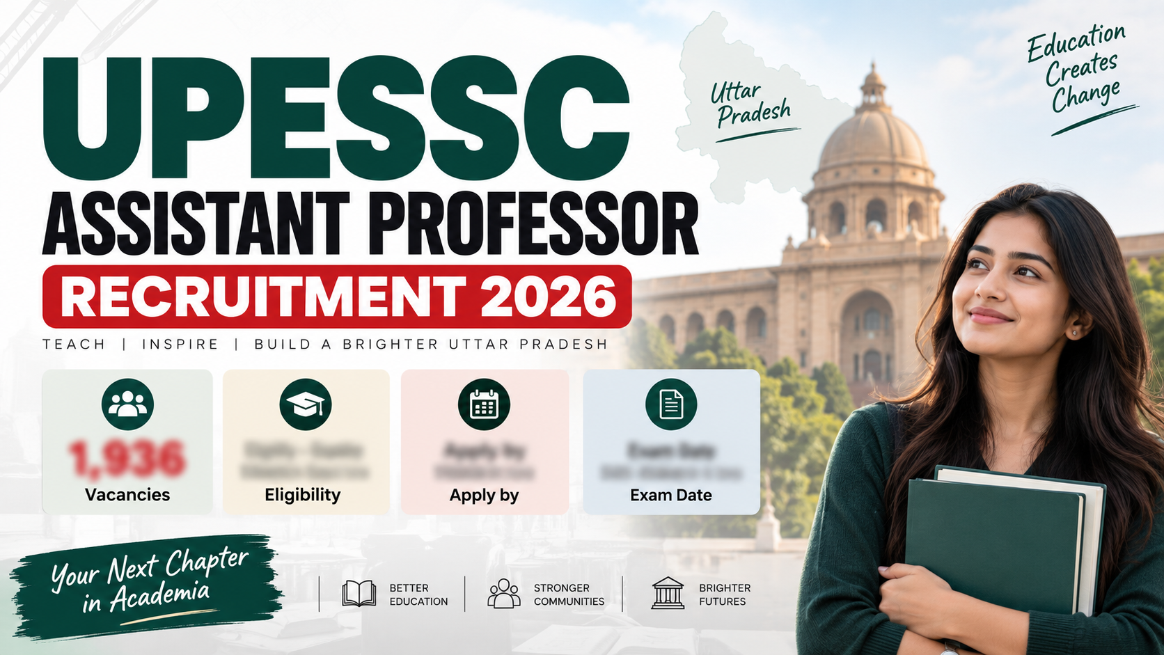 UPESSC Assistant Professor Recruitment 2026: 1,936 Vacancies | Eligibility, Exam Pattern, Salary & Dates
