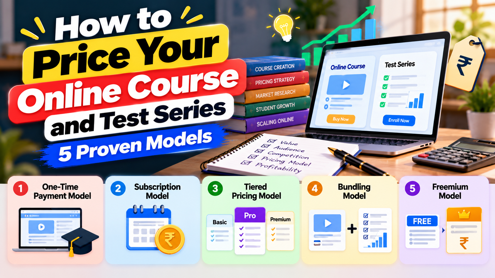 How to Price Your Online Course and Test Series (5 Proven Models)