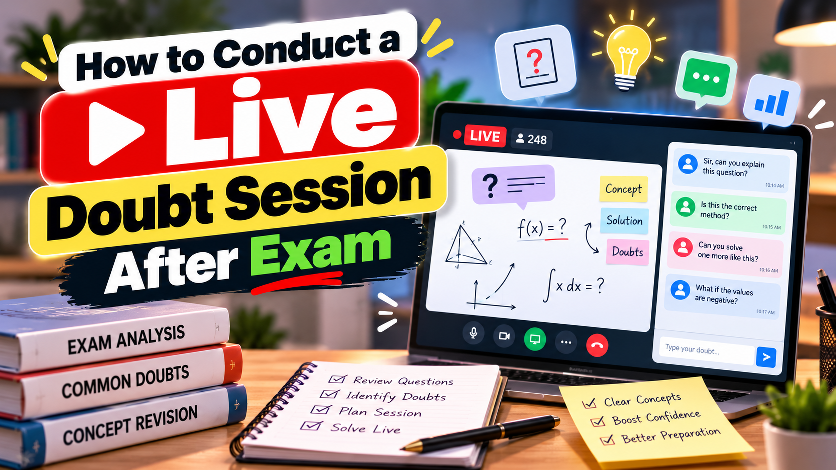 How to Conduct a Live Doubt Session After Exam