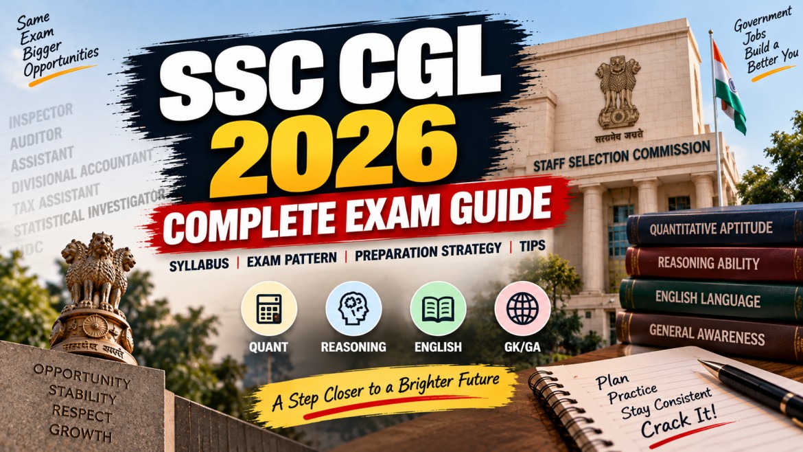 SSC CGL 2026: 12,256 Vacancies, Eligibility, Exam Pattern, Salary & Important Dates
