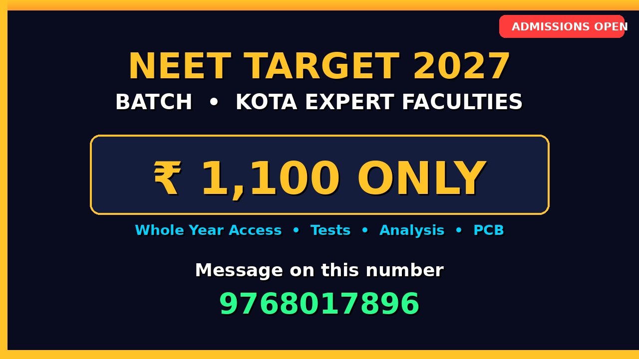 Target NEET 2027 Batch by Kota Faculties